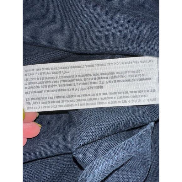 Abercrombie & Fitch Men’s Button Down Shirt Flannel Cotton Navy Blue XL Casual - Picture 4 of 8